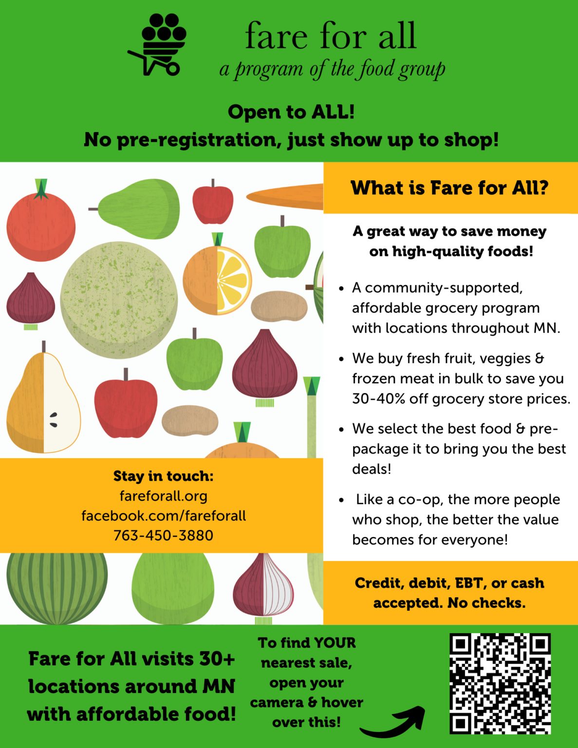 Promote Fare For All The Food Group