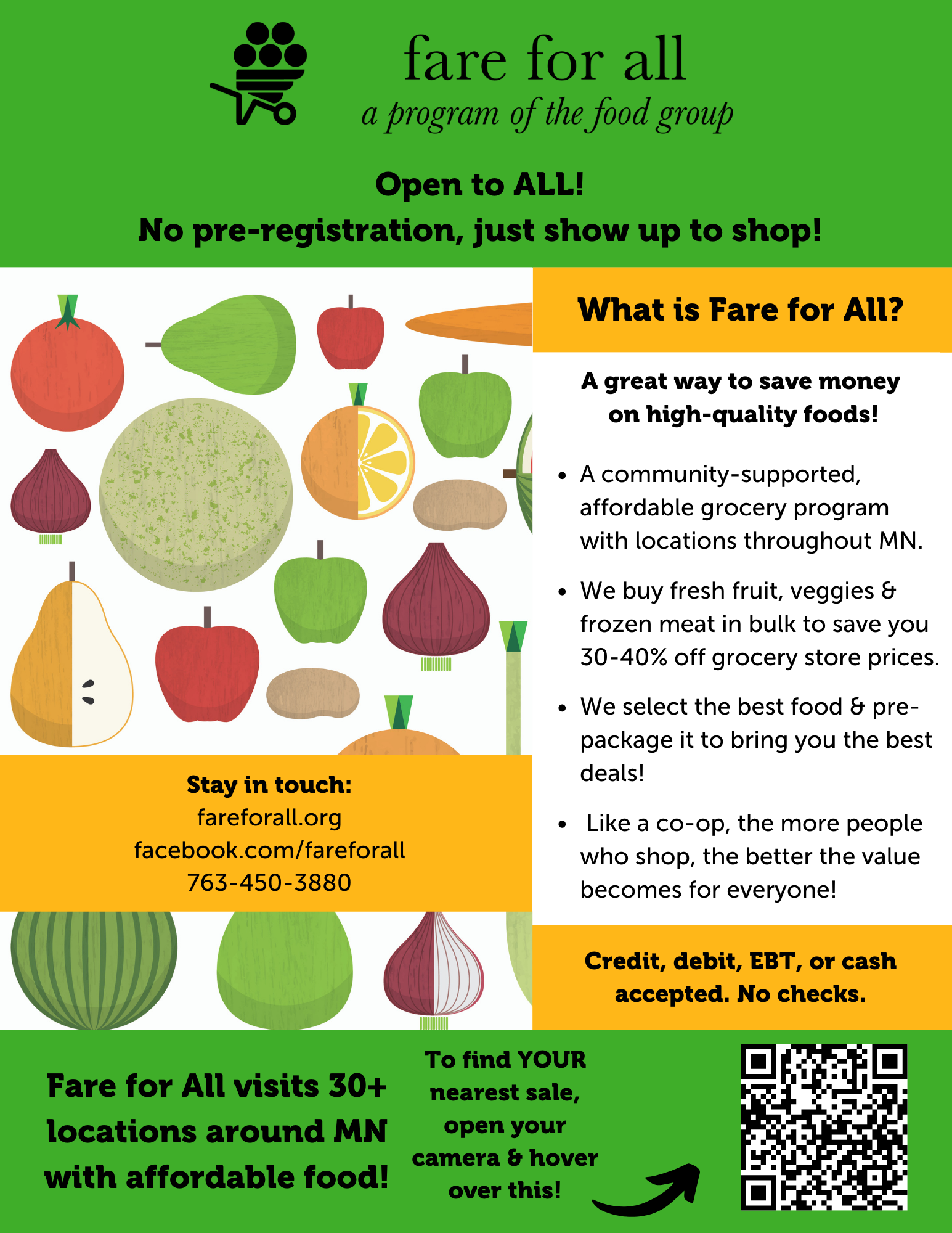 Promote Fare For All The Food Group