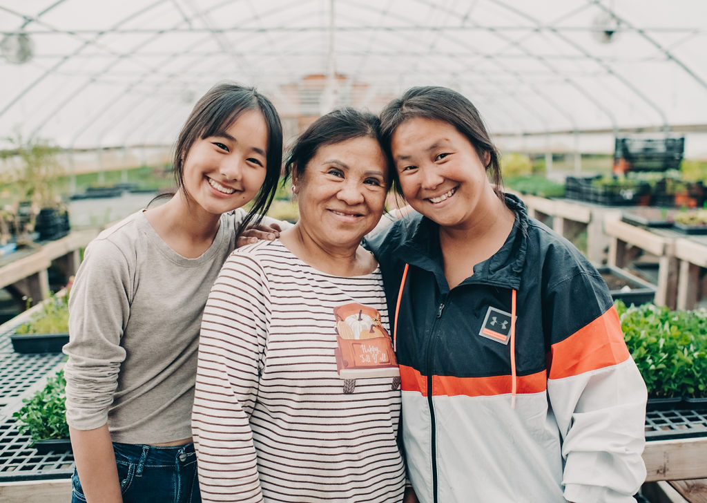 Three generations of Mom's Garden