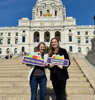 People advocating for food access.