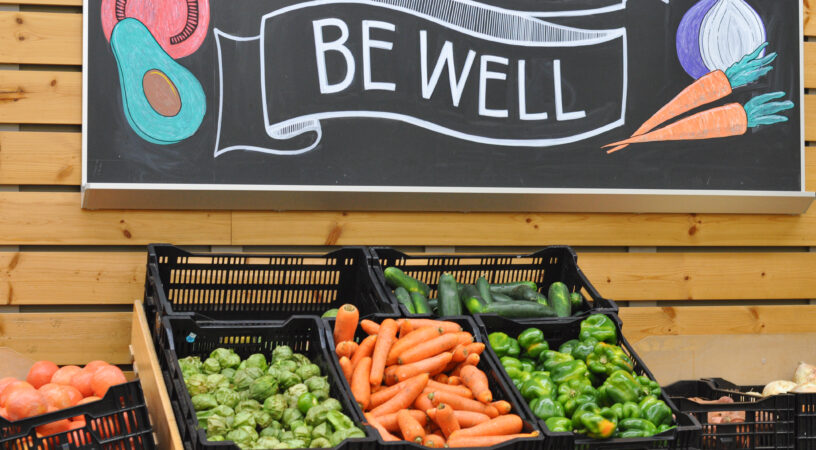 Food shelf produce.