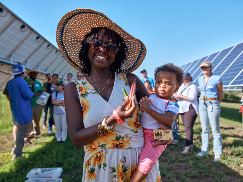 Attendees at Agrisolar Farm.